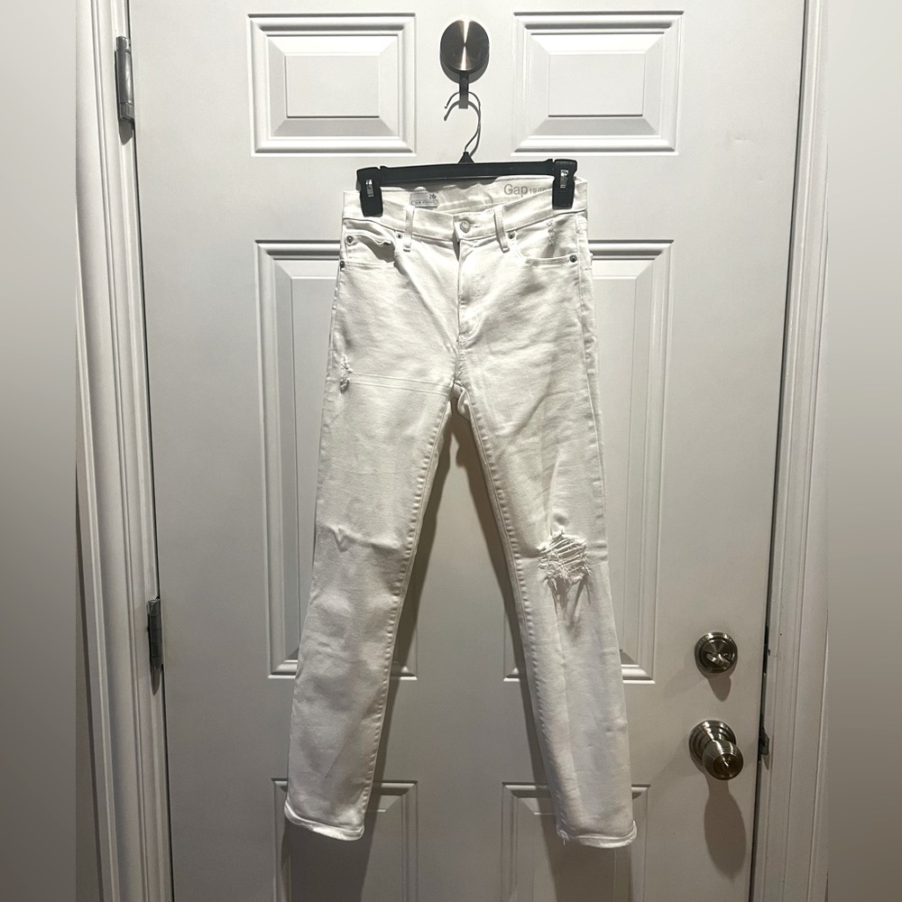 Gap slim straight white denim